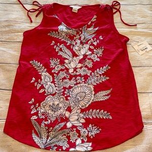 Women’s new Liz Claiborne Red Sleeveless Shirt